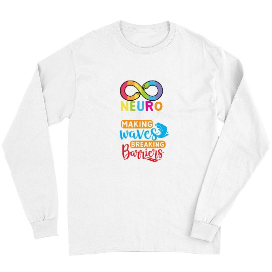 Autism Puzzle Neurodivergent Making Waves Breaking Barriers Autism Diverse Long Sleeves