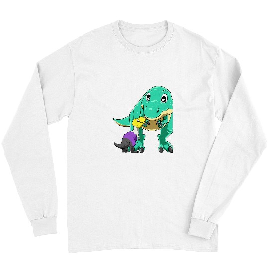 Dinosaur Pet Non Binary Pride TRex Mamasaurus Long Sleeves