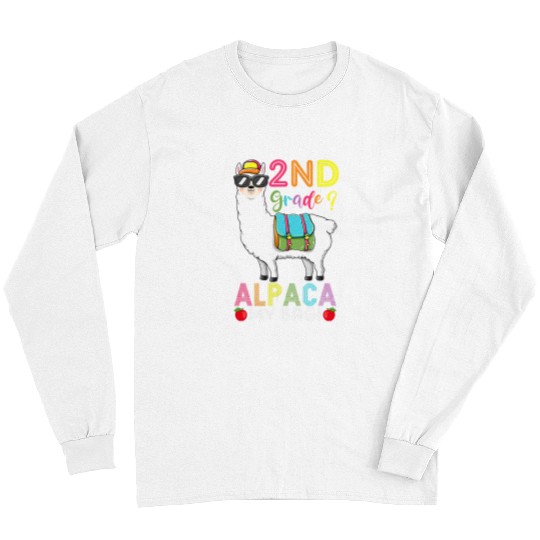 Llama Pet Funny nd Grade Alpaca My Bag Llama Student Back To School Long Sleeves