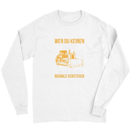 Bulldozer Fun construction site house construction worker slogan 2 Long Sleeves
