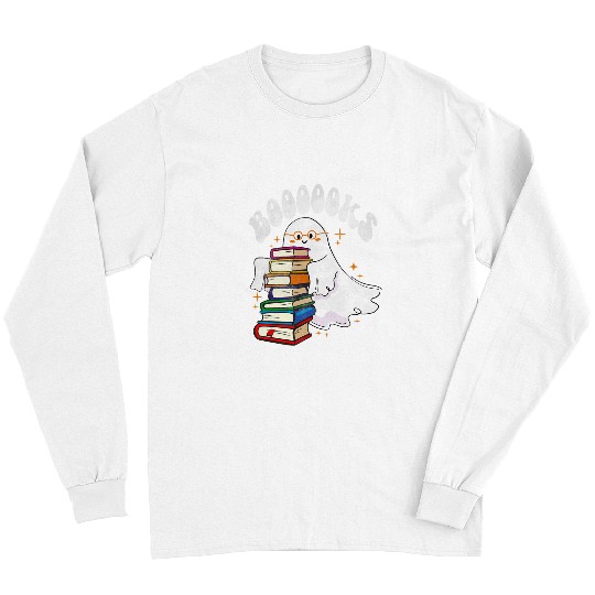 Book Fun Cute ghosts Reading Book Halloween Booooks Top Teacher Long Sleeves