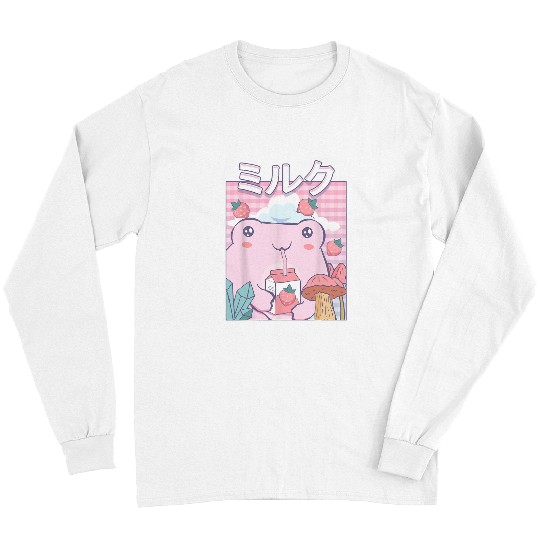 Frog Pet Cute Cottagecore Frog Strawberry Retro 90s Kawaii Aesthetic3 9 Long Sleeves