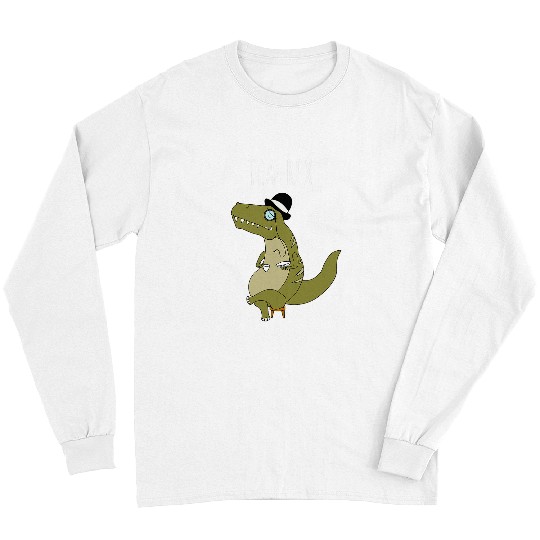 Dinosaur Pet TeaRex TRex Dinosaur Funny Tea Pun for Tea Lovers Long Sleeves