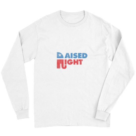 Elephant Mammal Retro Raised Right Republican Long Sleeves