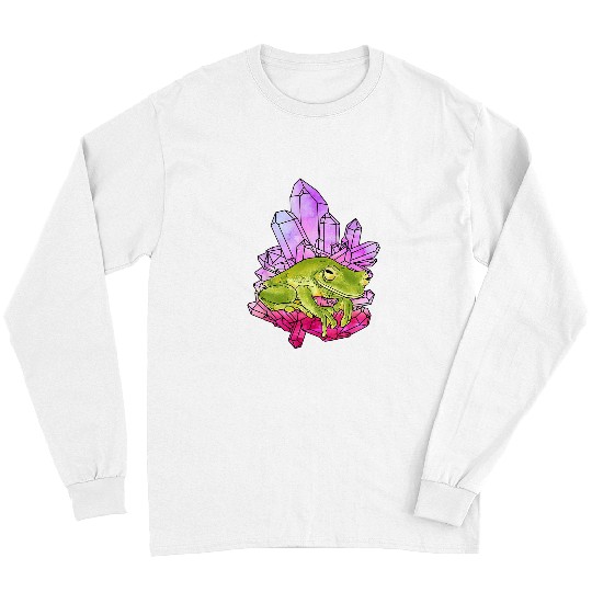 Frog Pet Crystal Amethyst Gemstone for Toad Owners 6 Long Sleeves