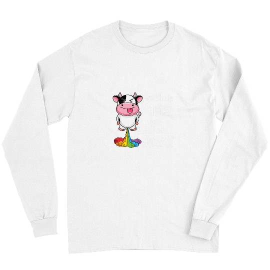 Cow Pet Everybody Farts Rainbow Farting Cow Kids Adults Funny Cow Long Sleeves