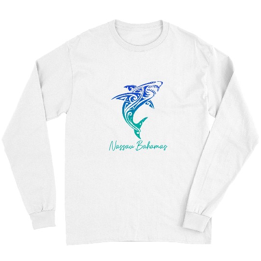 Shark Pet Nassau Bahamas Shark Scuba Diving Surfer SurfingSurf Long Sleeves