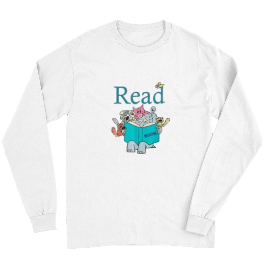 Elephant Mammal Read Book Club Piggie Elephant Pigeons Funny Long Sleeves