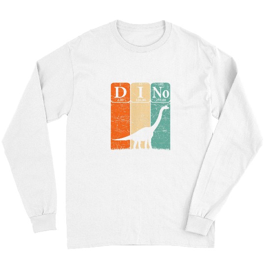 Dinosaur Pet Periodic Table Elements Brontosaurus Paleontologist Long Sleeves