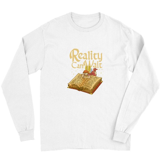 Book Fun Reality can wait Book Nerd Librarian Long Sleeves