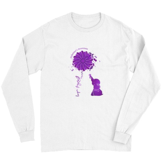 Elephant Mammal Hope Fight Cure Sunflower Long Sleeves