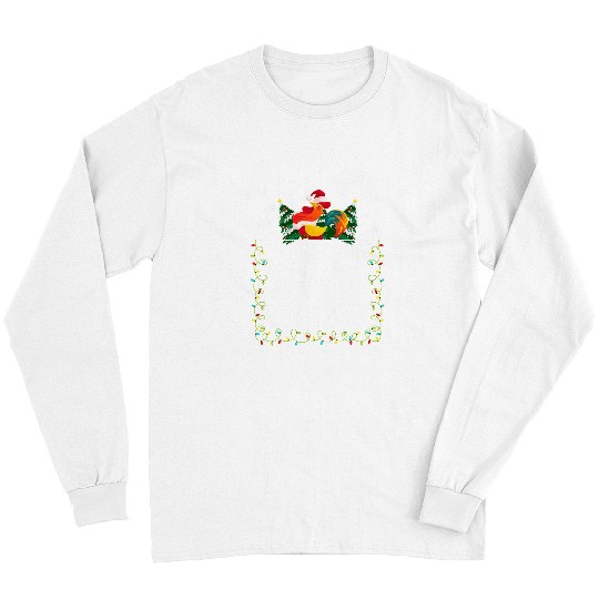 Chicken Pet Straight Into xmass Christmas Light Funny Chicken Christmas Long Sleeves