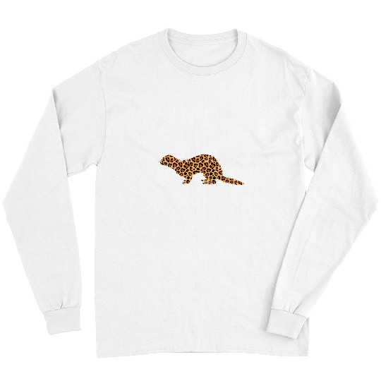 Ferret Pet Pet Animal Print Leopard Girls Women Long Sleeves