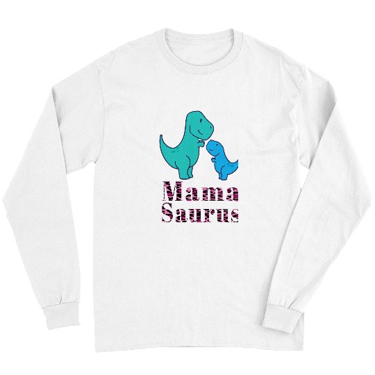 Dinosaur Pet MamaSaurus TRex Funny Mama Saurus Dinosaurs Leopard 3 Long Sleeves