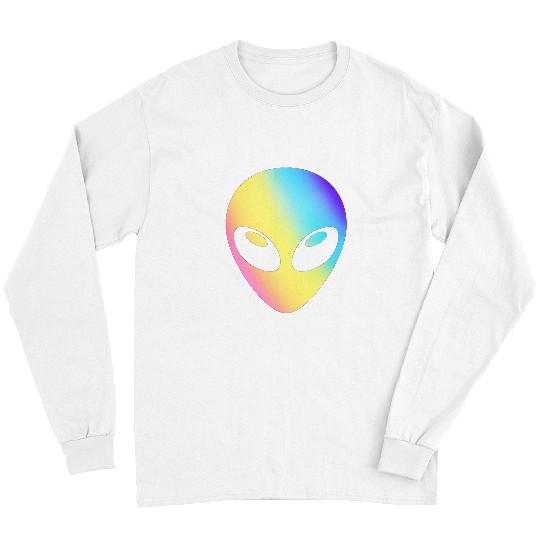 Aliens UFO Trippy Alien Hippie Sun Face Long Sleeves
