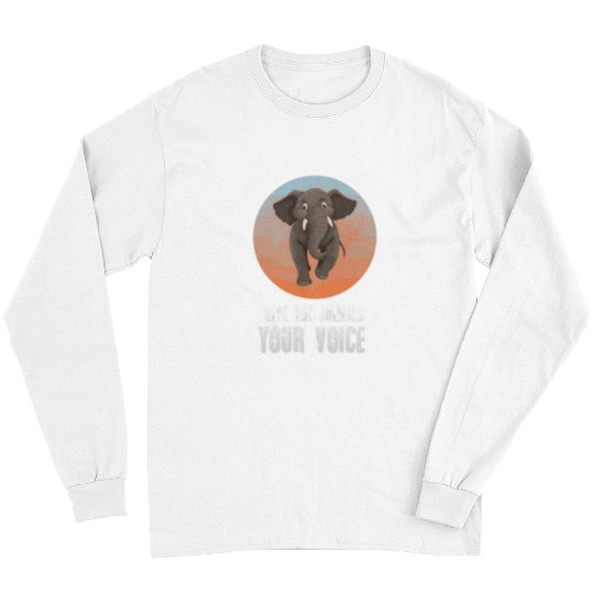 Elephant Mammal Retro elephant animal protection nature conservation Long Sleeves