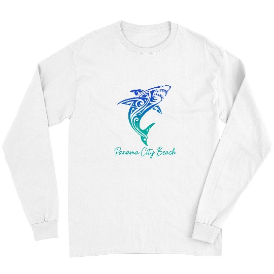 Shark Pet Panama City Beach FL Shark Scuba Diving Surfer Florida Surf Long Sleeves