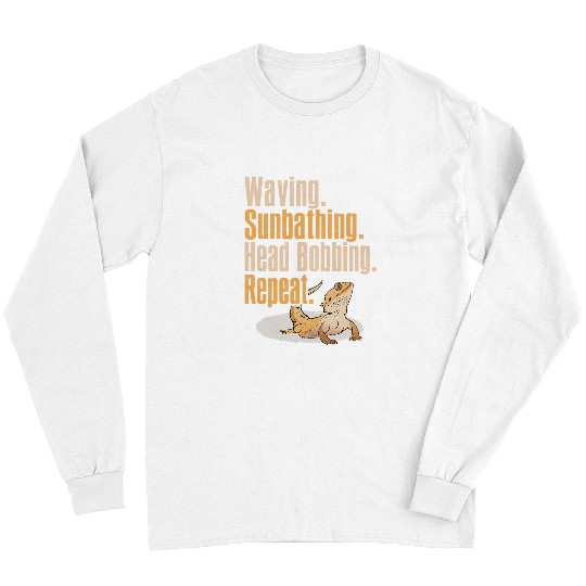 Bearded Dragon Pet Herpetologist Bearded Dragon Waving Sunbathing Head Bobbing Long Sleeves
