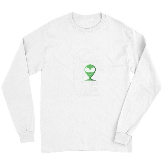 Aliens UFO Funny Milk Carton UFO Space Area 51 Extra Terrestrial Long Sleeves