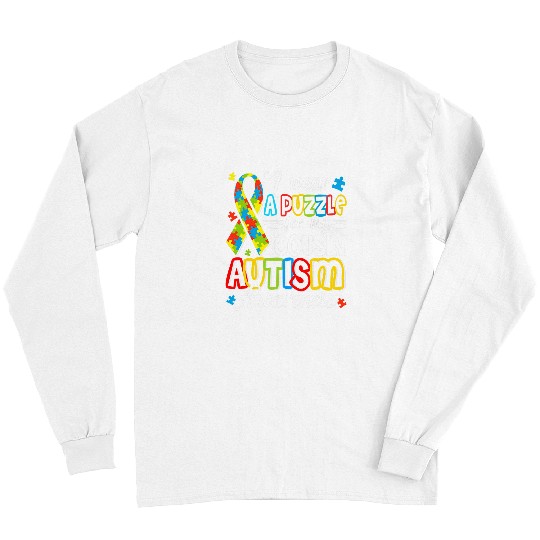 Autism Puzzle I Wear Puzzles For My Cousin Long Sleeves