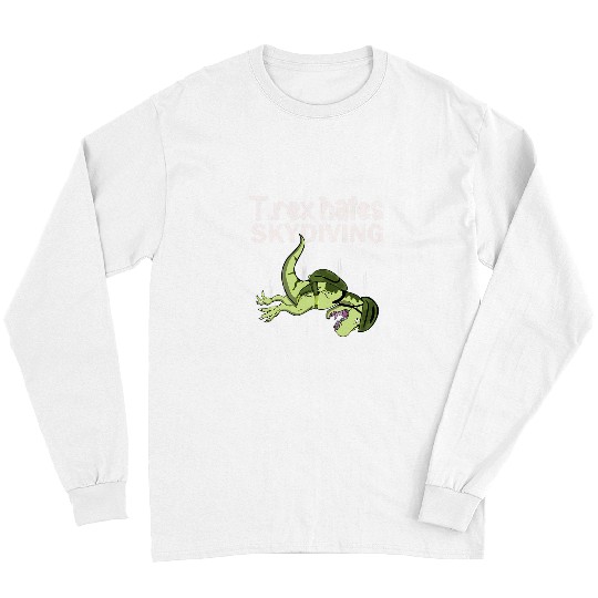 Dinosaur Pet Skydiving Gift Suits For Men Parachute Skydive Gear Gifts T Rex Long Sleeves