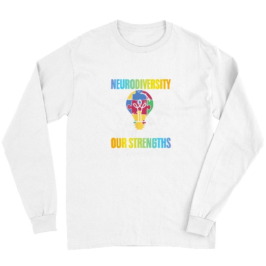 Autism Puzzle Our Strengths ASD ADHD Autism Awareness Neurodiversity Long Sleeves
