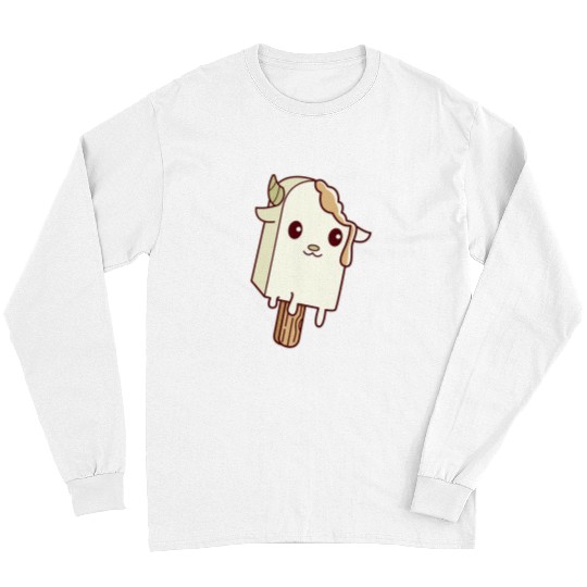 Goats Pet Popsicle Goats Dripping Ice Cream Lovers Long Sleeves