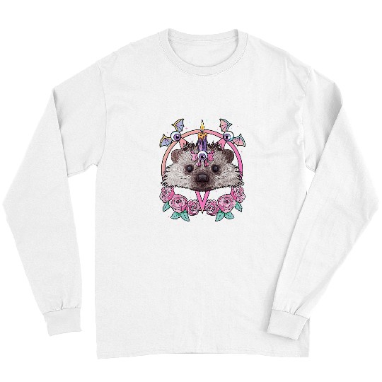 Hedgehog Pet Pastel Goth Hedgehogs Pagan Creepy Menhera Hedgehog Long Sleeves