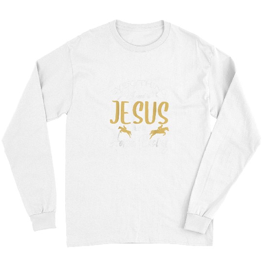 Horse Pet Racing  Jesus Religious Horse Race Track Long Sleeves