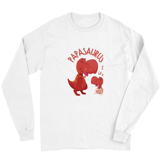 Dinosaur Pet Papasaurus Lil rexs Cute Father Son Matching Novelty Long Sleeves
