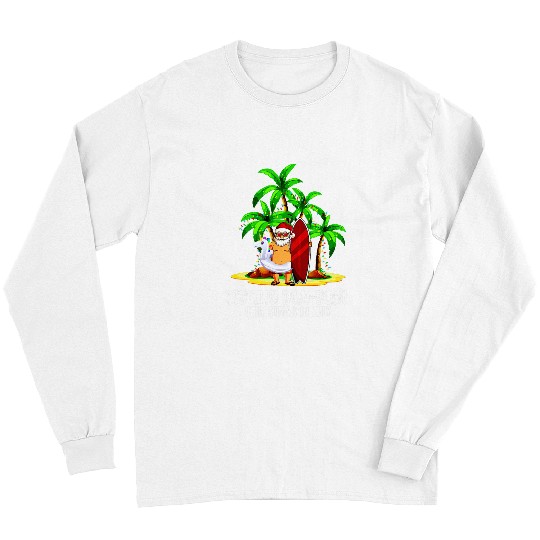 Unicorn Pet Tis The Sea Sun Christmas In July Santa Beach Long Sleeves