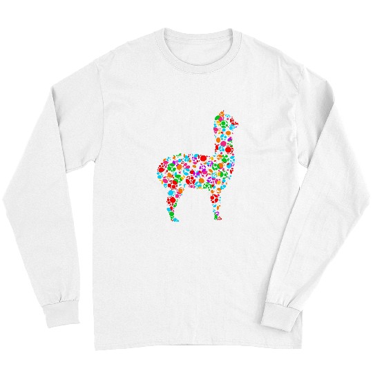 Llama Pet Funny Rainbow Polka Dot Llama International Dot Day Long Sleeves
