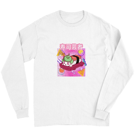 Funny Retro 90s Japan Kawaii Sushi Geisha Long Sleeves