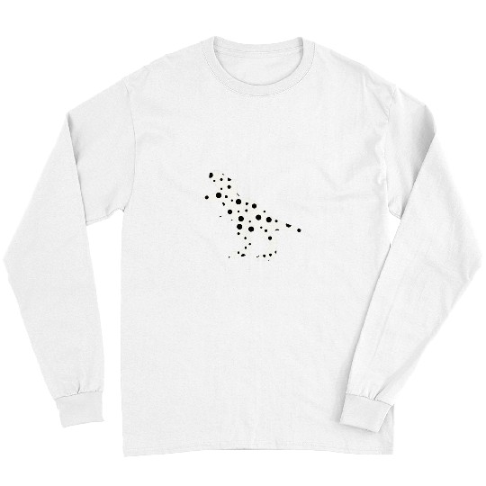 Dinosaur Pet Polka Dot T rexs Dinosaur International Dot Day White Black Long Sleeves