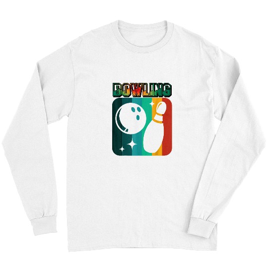 Sport Bowling Retro Bowling Bowling Alley Bowling Pin Bowler Long Sleeves