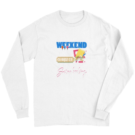 Book Fun Weekend Forecast Scrapbooking Funny Long Sleeves