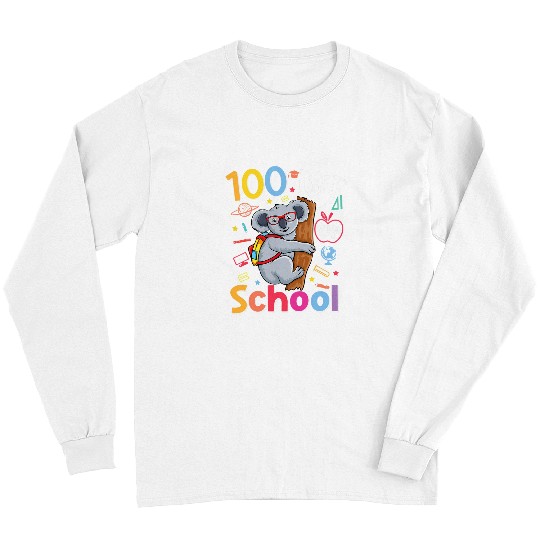 Koala Pet 100 days smarter Cute hanging koala 100 days of School Long Sleeves