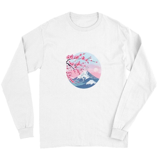 Japanese Sakura Garden Geisha Mount Fuji Cherry Blossom 25 Long Sleeves