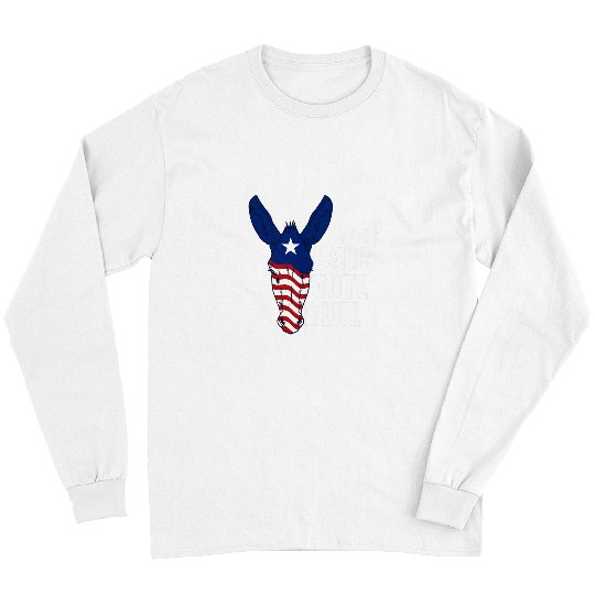 Donkey Pet Keep Calm Vote Blue Democratic Party Donkey Election 04 Long Sleeves