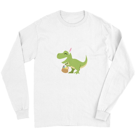 Dinosaur Pet Tyrannosaurus Dinosaur Easter Eggs Bunny For Cool Family Long Sleeves