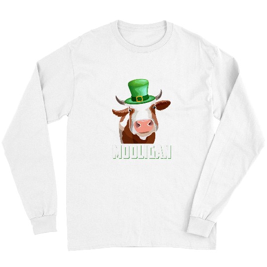 Cow Pet st patricks day hooligan mooligan cow st paddy party Long Sleeves