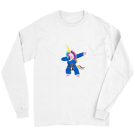 Unicorn Pet Touching Unicorn Cute Jiu Jitsu Combat BJJ MMA Long Sleeves