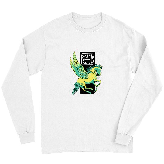 Horse Pet Cool Pegasus motif Winged Greek Horse Antique Long Sleeves