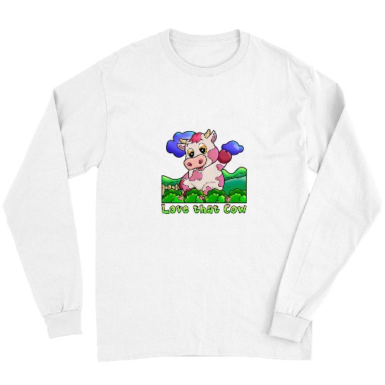 Cow Pet Strawberry Cow Design 01 Long Sleeves
