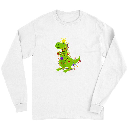 Dinosaur Pet Funny Tree rexs With Christmas Balls And Lighting Long Sleeves