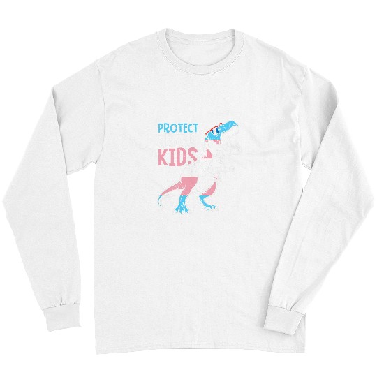 Dinosaur Pet Protect Trans Kids Dinosaur T rexs Transgender Pride Boys Long Sleeves