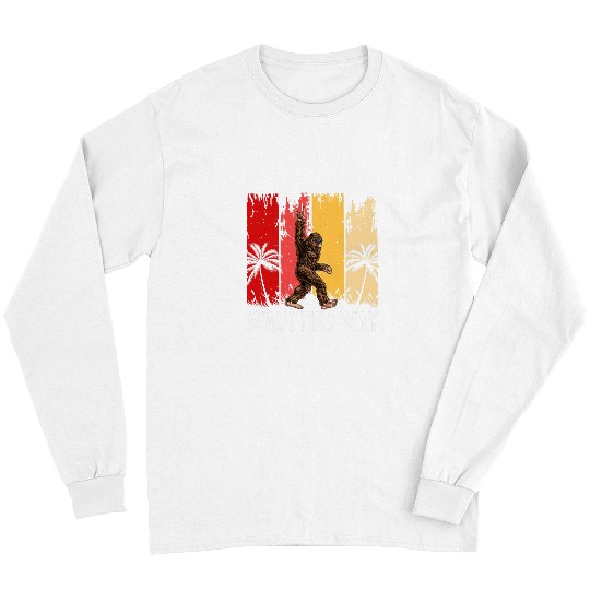 Bigfoot Pet Walk This Way Funny Dad Sasquatch Big Foot Graphic Long Sleeves