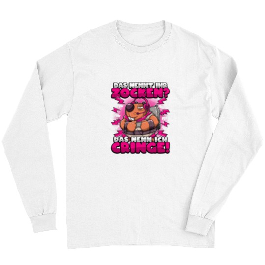 Beaver Pet Gaming beaver Pew Pew Saying Das Nennt Ihr Zocken Cringe Long Sleeves