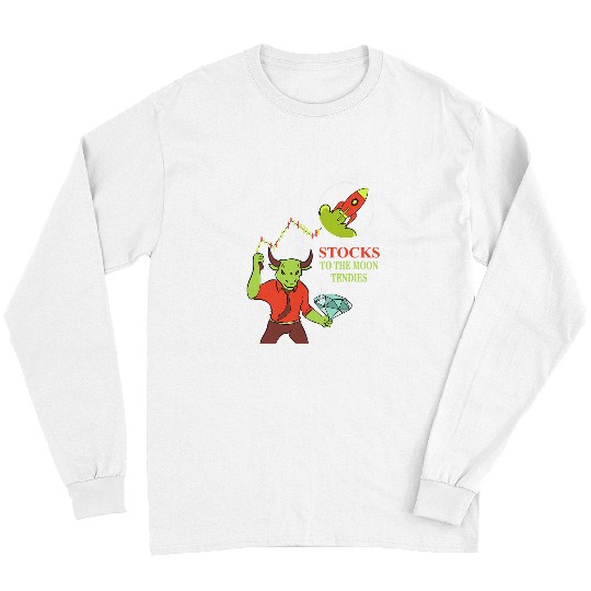 Dinosaur Pet Stocks To Moon Day Trader Meme Investor Forex Capitalism Long Sleeves