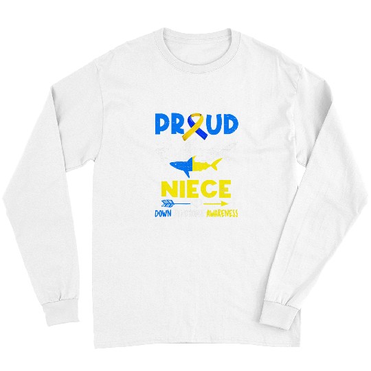 Shark Pet Proud Niece Shark Down Syndromes Awareness T04 Long Sleeves
